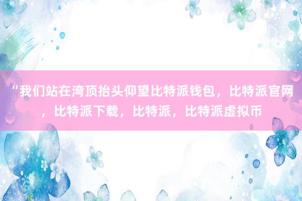 “我们站在湾顶抬头仰望比特派钱包，比特派官网，比特派下载，比特派，比特派虚拟币