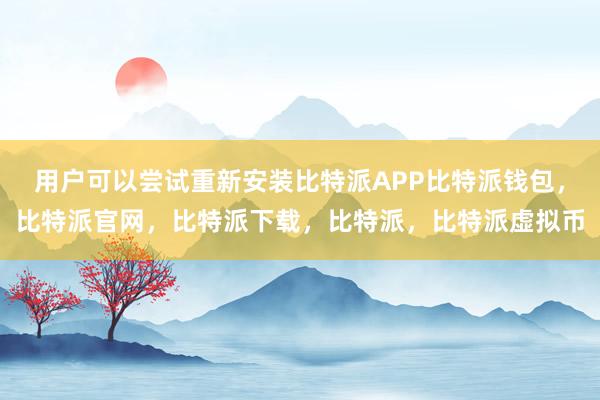 用户可以尝试重新安装比特派APP比特派钱包，比特派官网，比特派下载，比特派，比特派虚拟币