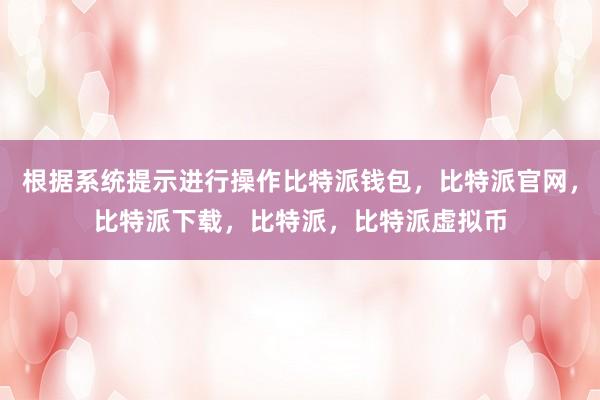 根据系统提示进行操作比特派钱包，比特派官网，比特派下载，比特派，比特派虚拟币