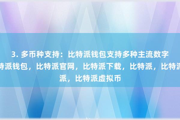 3. 多币种支持：比特派钱包支持多种主流数字货币比特派钱包，比特派官网，比特派下载，比特派，比特派虚拟币