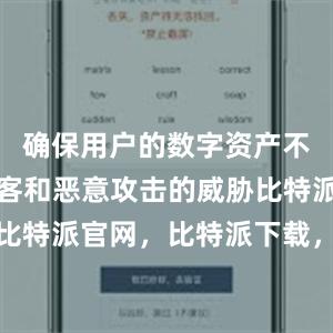 确保用户的数字资产不受网络黑客和恶意攻击的威胁比特派钱包，比特派官网，比特派下载，比特派，比特派虚拟币